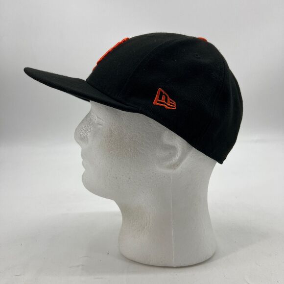 New Era San Francisco Giants Hat Mens 7 1/8 Fitted Black 59Fifty Baseball Cap - Picture 6 of 12